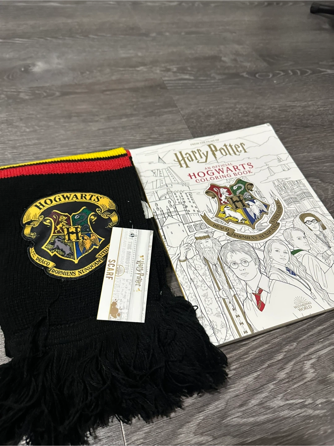 Harry Potter Hogwarts Scarf and Coloring Book Set