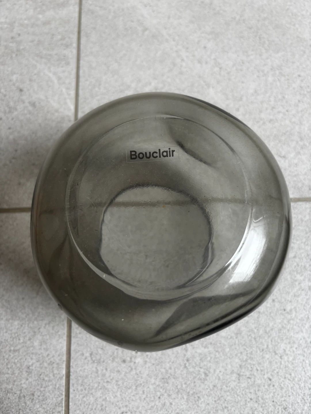 Grey Glass Vase Bowl - photo 2