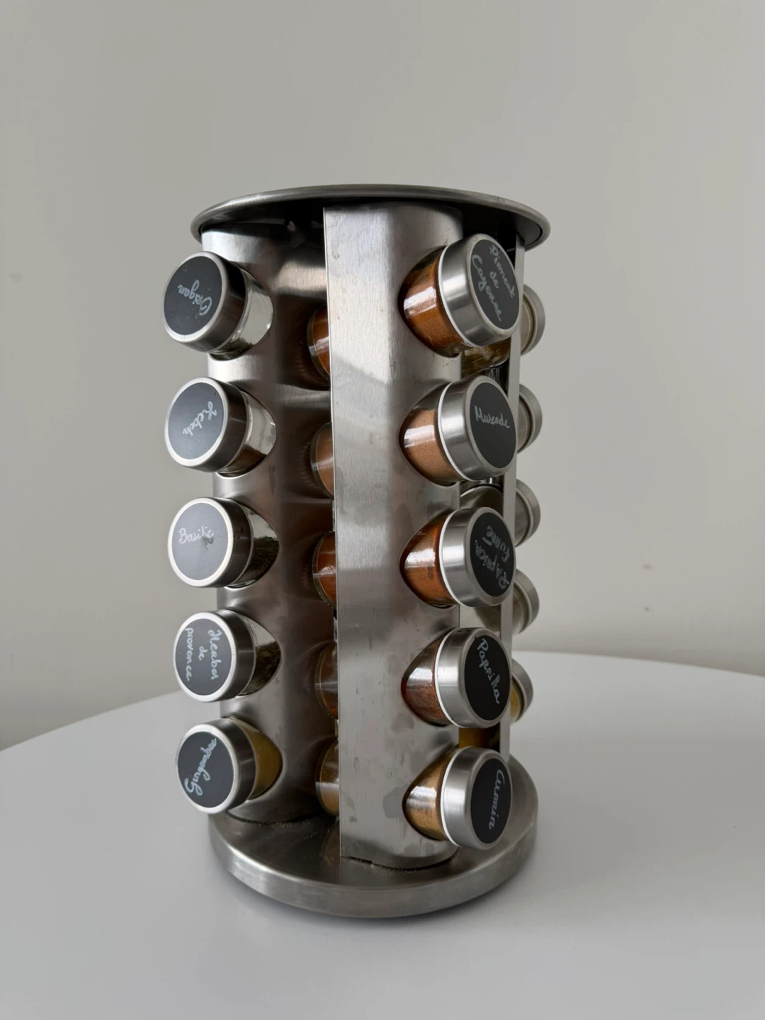 20-Jar Stainless Steel Spice Rack