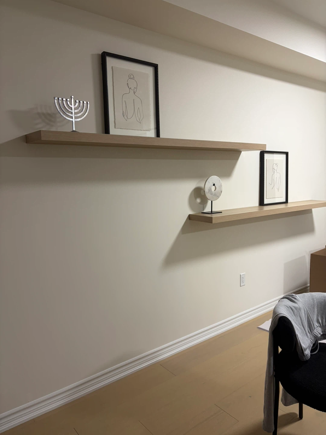 Floating Oak Shelf
