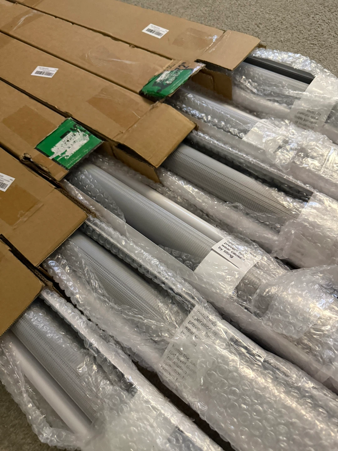NEW 6X Light Grey Cordless Zebra Blinds, 62”W x 72”H - photo 4