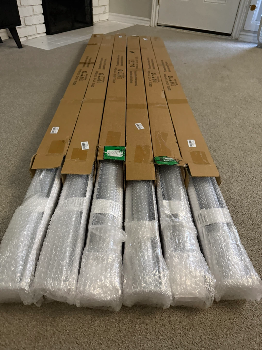 NEW 6X Light Grey Cordless Zebra Blinds, 62”W x 72”H - photo 2