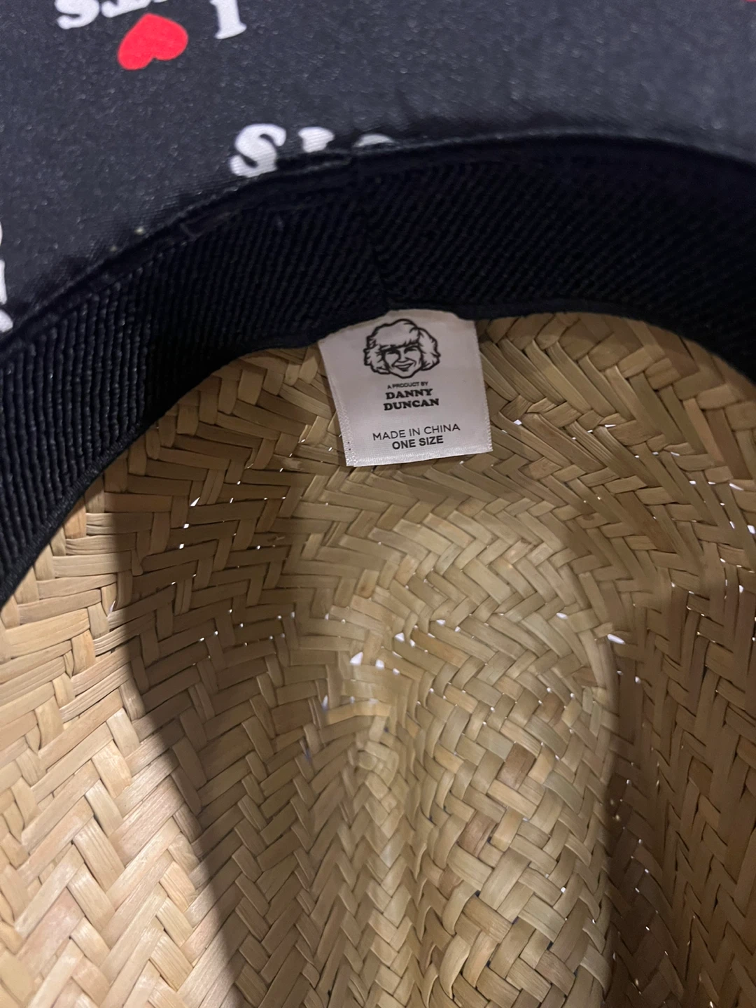 Danny Duncan "I Love Sluts" Straw Hat One Size - photo 3