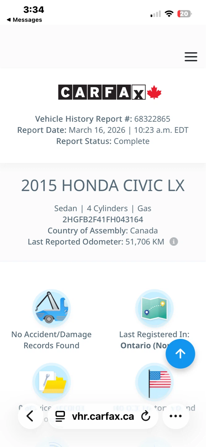 2015 Honda Civic LX Sedan - White - photo 5