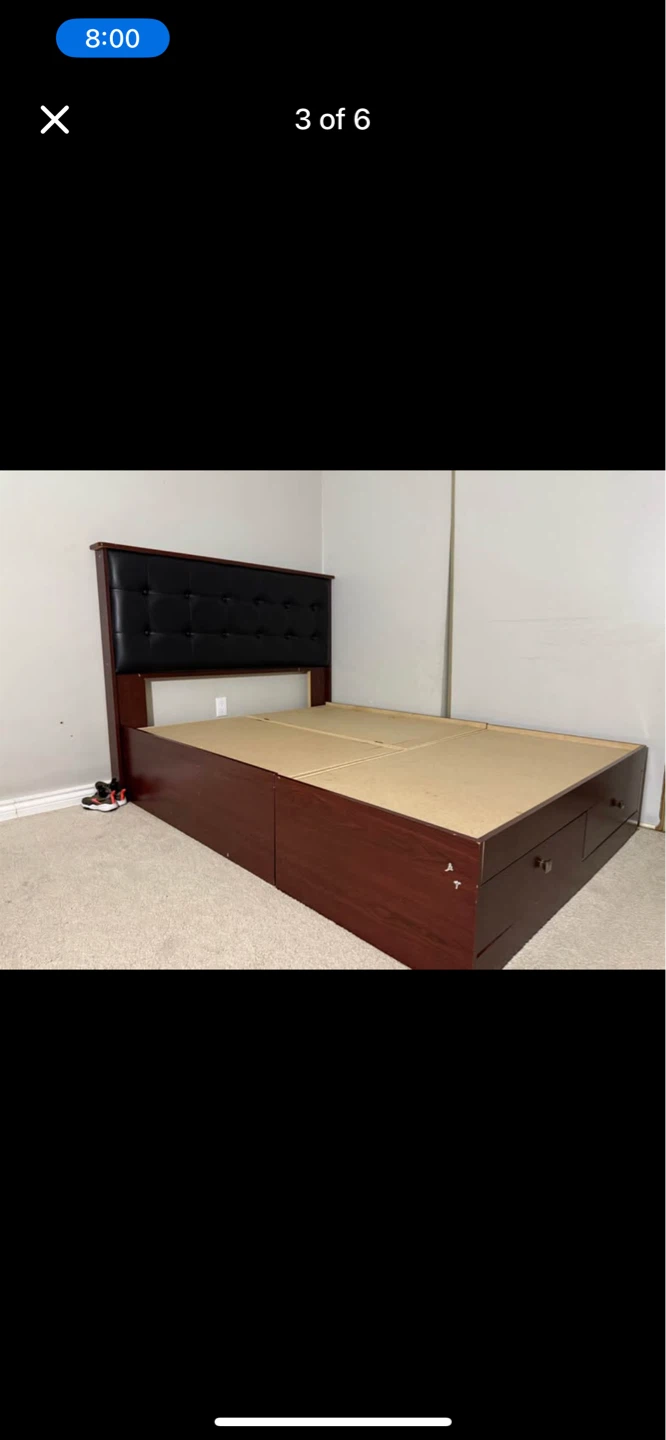 Platform Storage Bed Frame with Headboard - photo 2