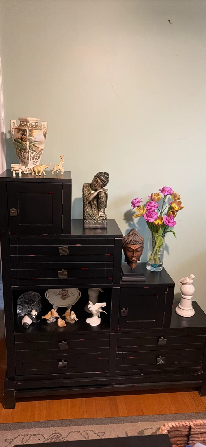 Tansu step chest cabinet - photo 2