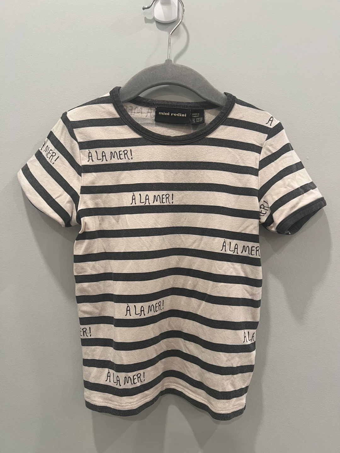 Mini Rodini Striped "À La Mer!" T-Shirt