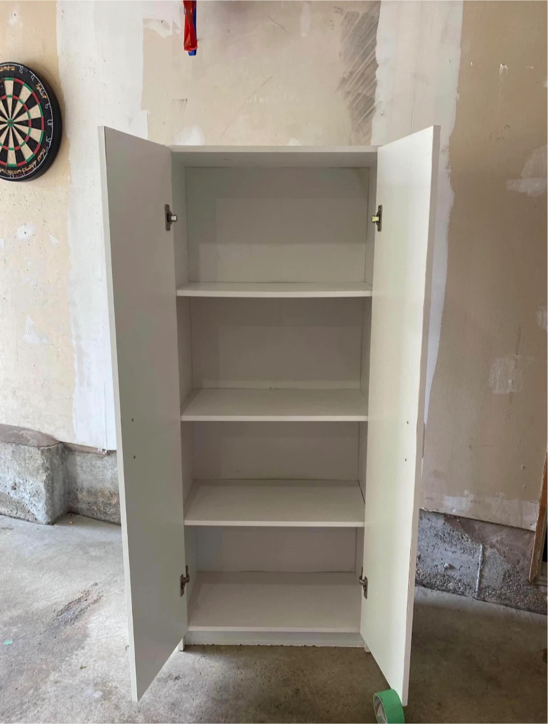 Ikea White Tall Storage Cabinet with 4 Shelves - photo 2