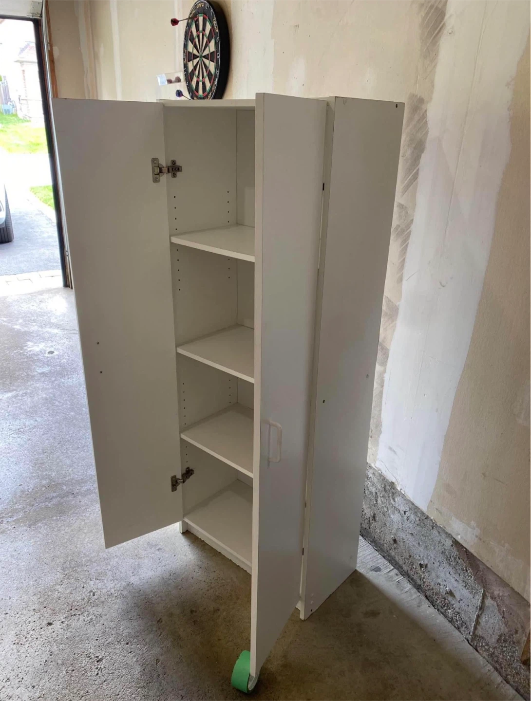 Ikea White Tall Storage Cabinet with 4 Shelves - photo 4