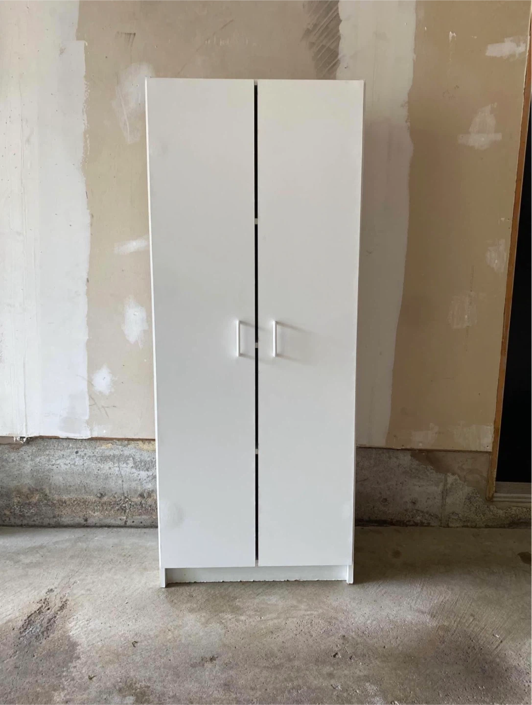Ikea White Tall Storage Cabinet with 4 Shelves