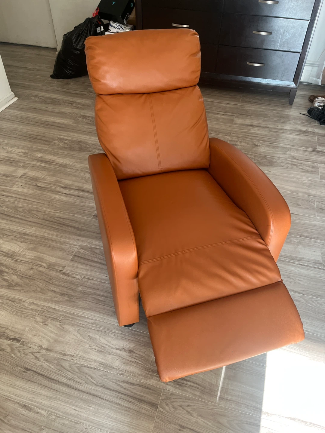Brown Leather Recliner Chair - photo 2