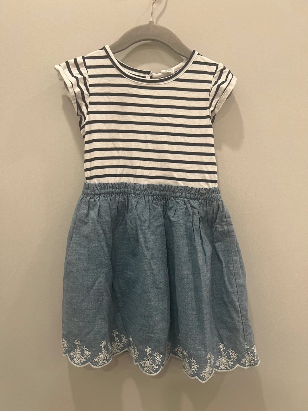 Baby Gap Striped Dress with Embroidered Skirt - Size 4