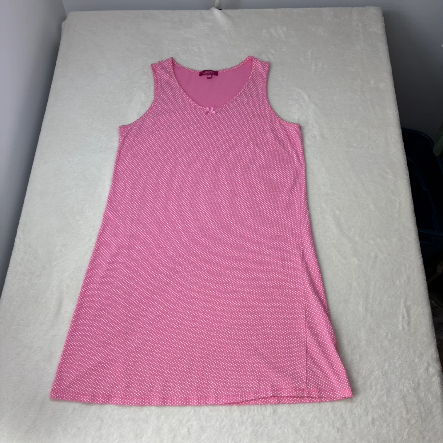 Carisma Polka Dot Sleeveless V-Neck Nightgown Sleepwear Size M - photo 2