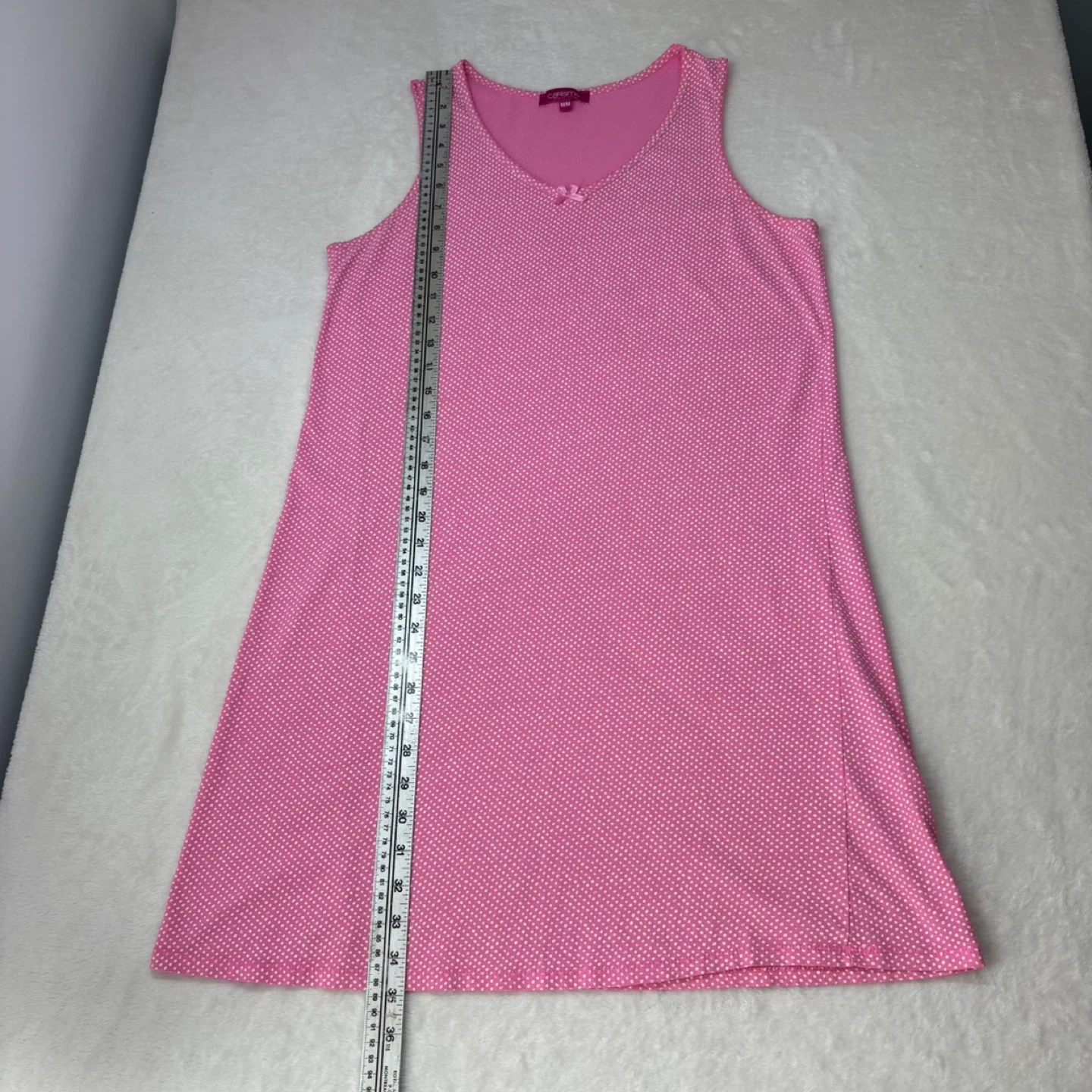 Carisma Polka Dot Sleeveless V-Neck Nightgown Sleepwear Size M - photo 3