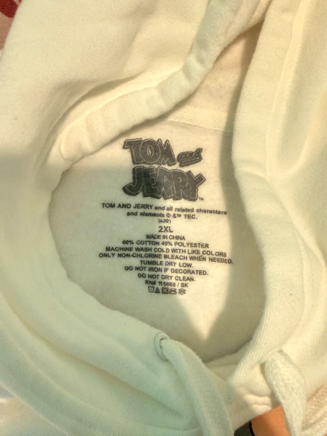 Tom and Jerry Graphic Hoodie - White - Size 2XL - photo 4