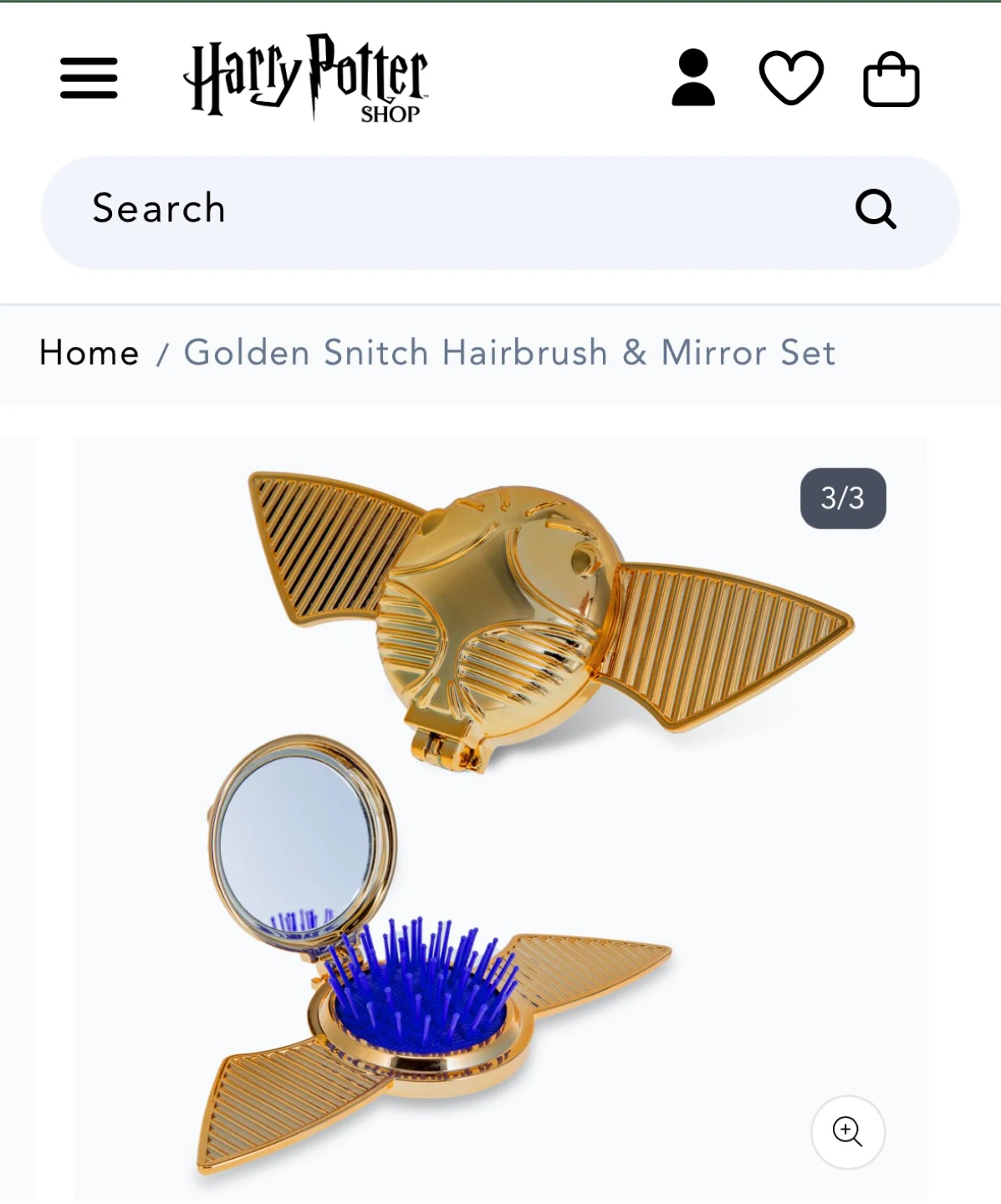 Harry Potter Golden Snitch Hairbrush & Mirror Set - photo 2