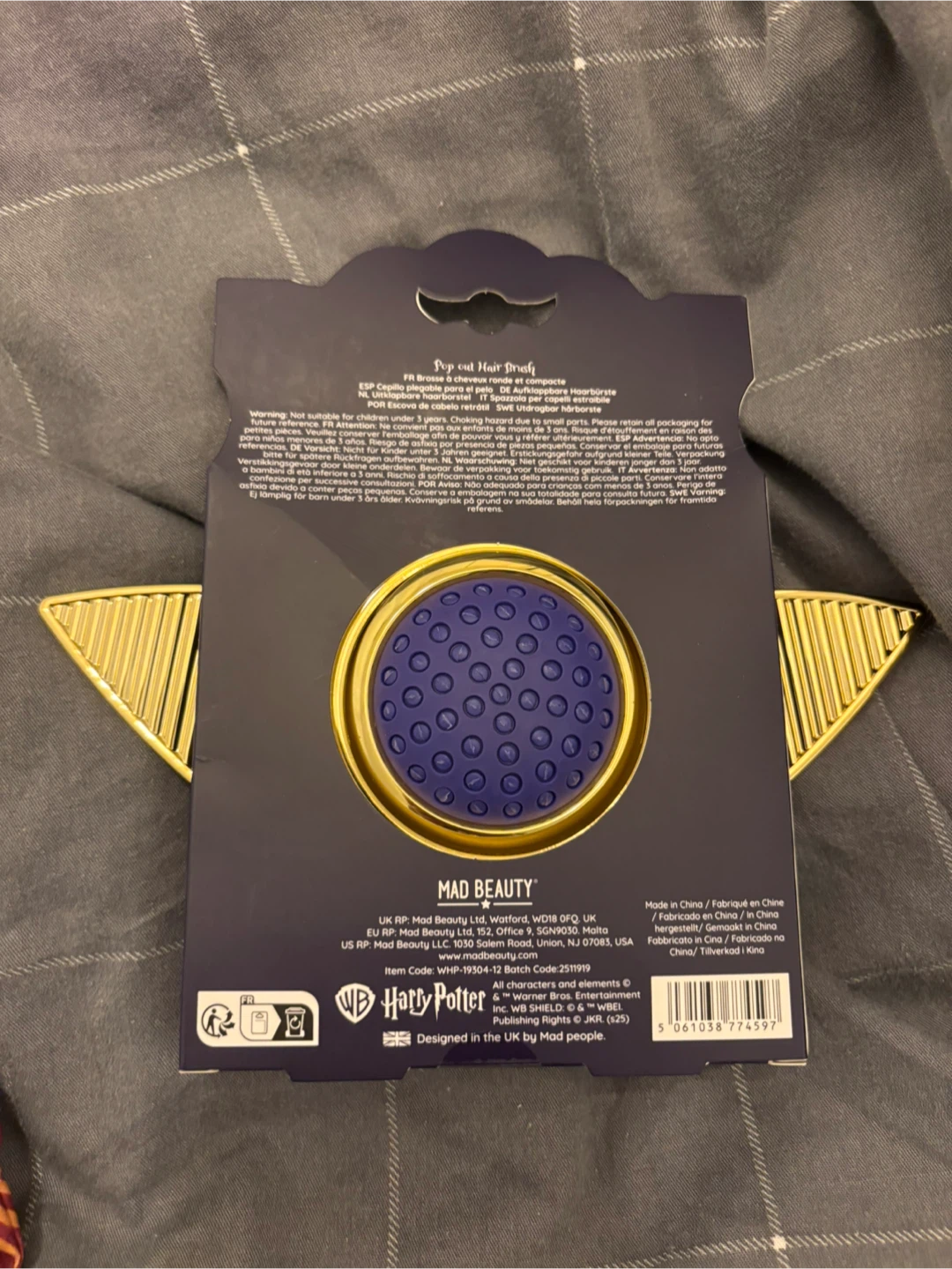 Harry Potter Golden Snitch Hairbrush & Mirror Set - photo 4