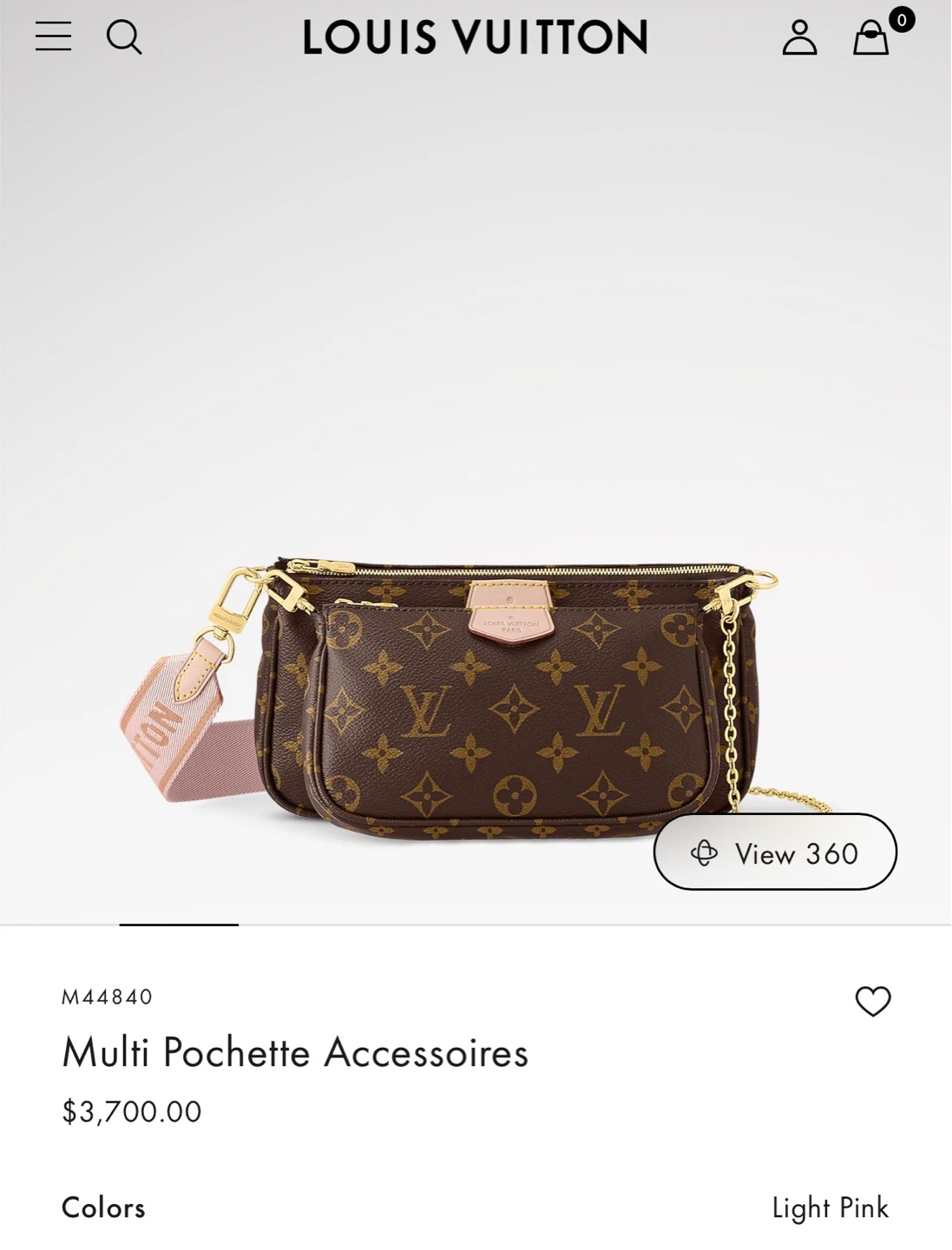 UNUSED LV Multi Pochette Pink - photo 2