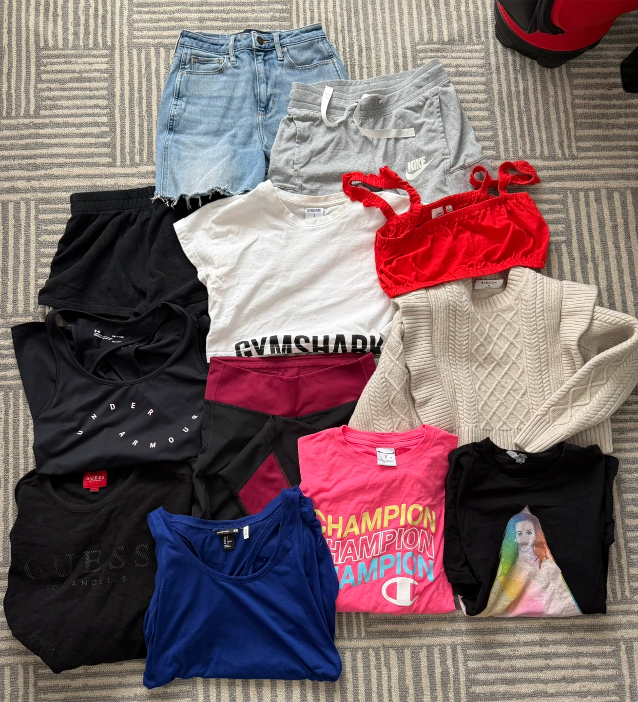 Assorted Women's Clothing Bundle Guess,Nike,Gymshark