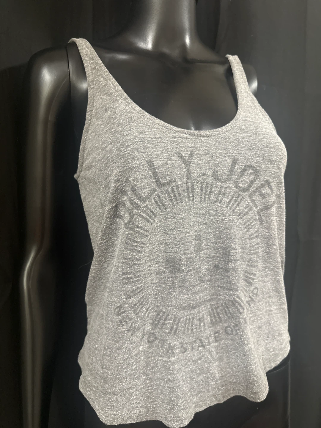 Silver Glitter Tank Top with "Billy Joe" Graphic
