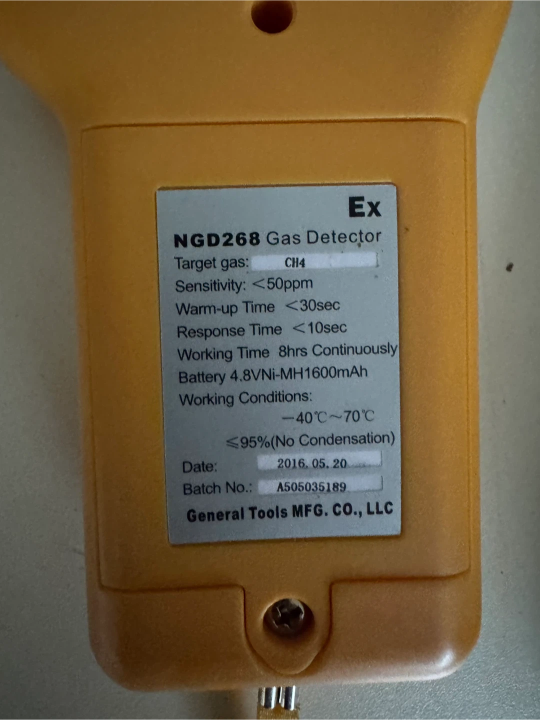 General Tools NGD268 Combustible Gas Detector - photo 3