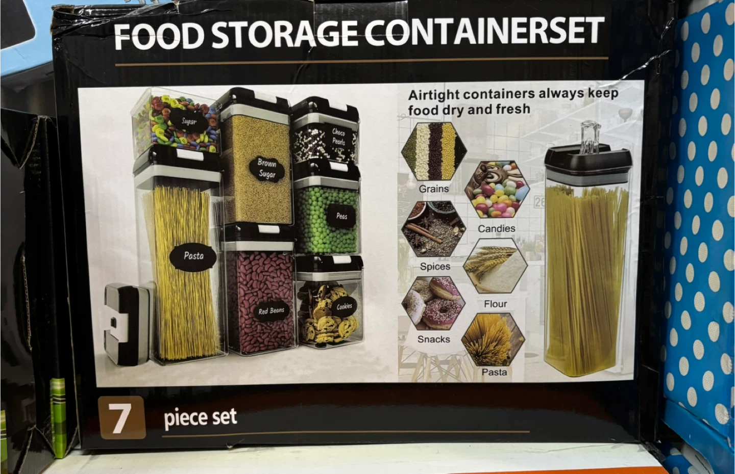 7 Piece Food Storage Container Set