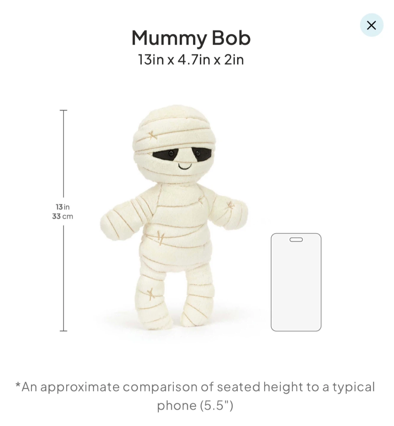 Jellycat Mummy Bob Plush Toy - photo 5