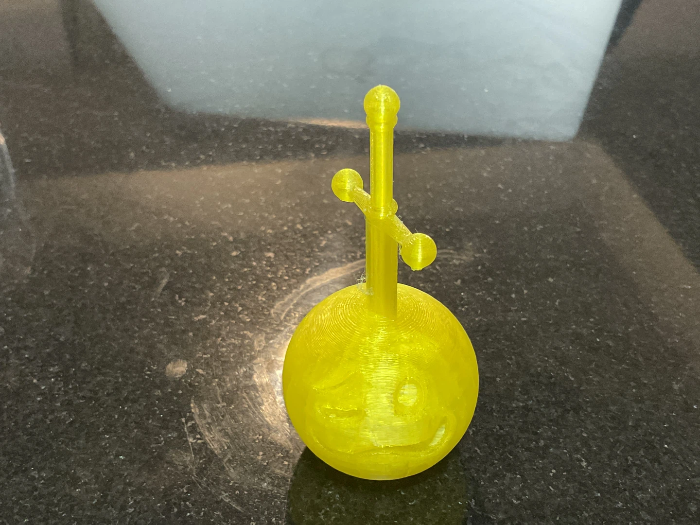 Yellow 3D Printed Character Figurine