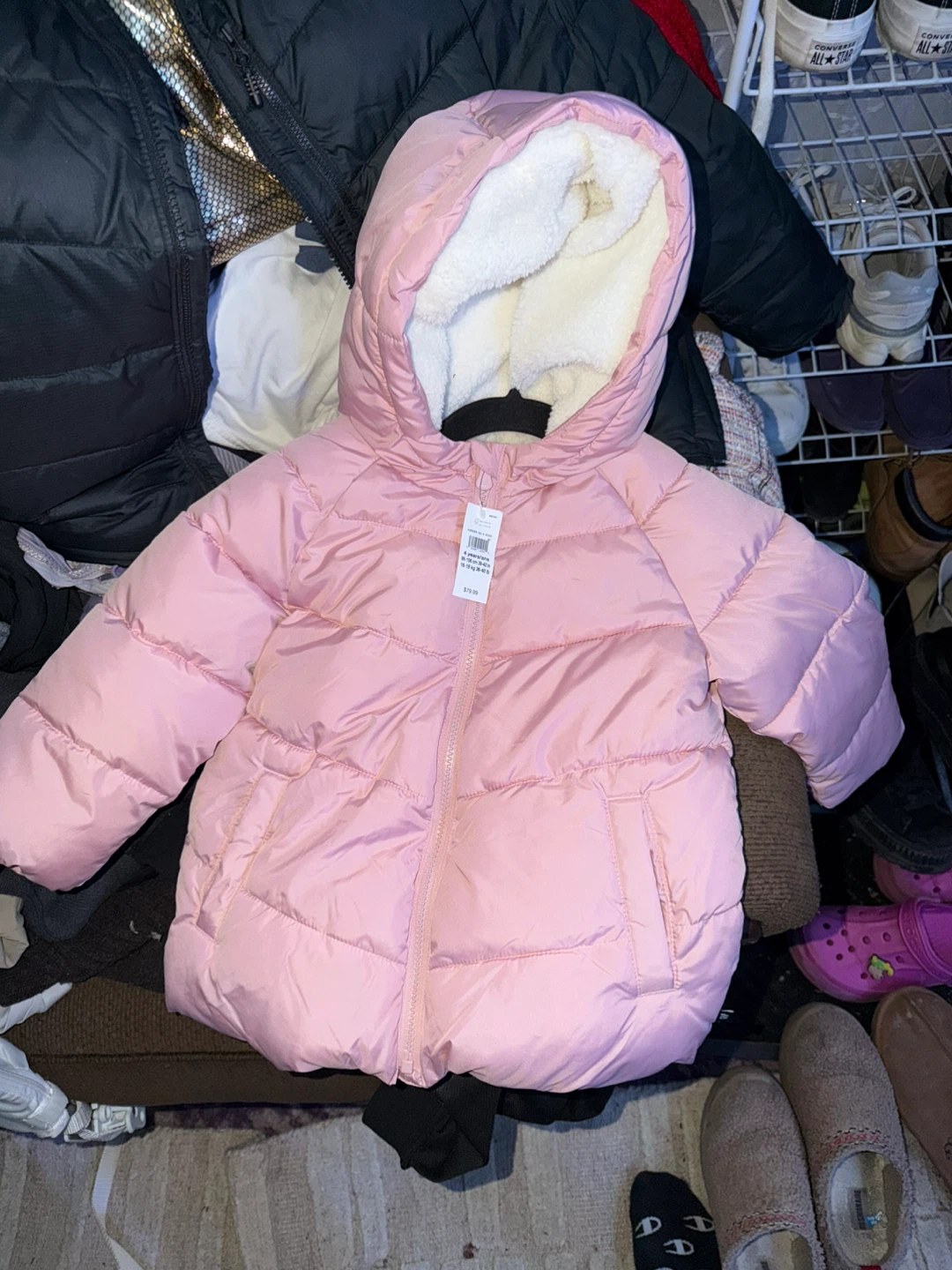 Gap Baby Cold Control Max Puffer Jacket Pink Size 4 Years