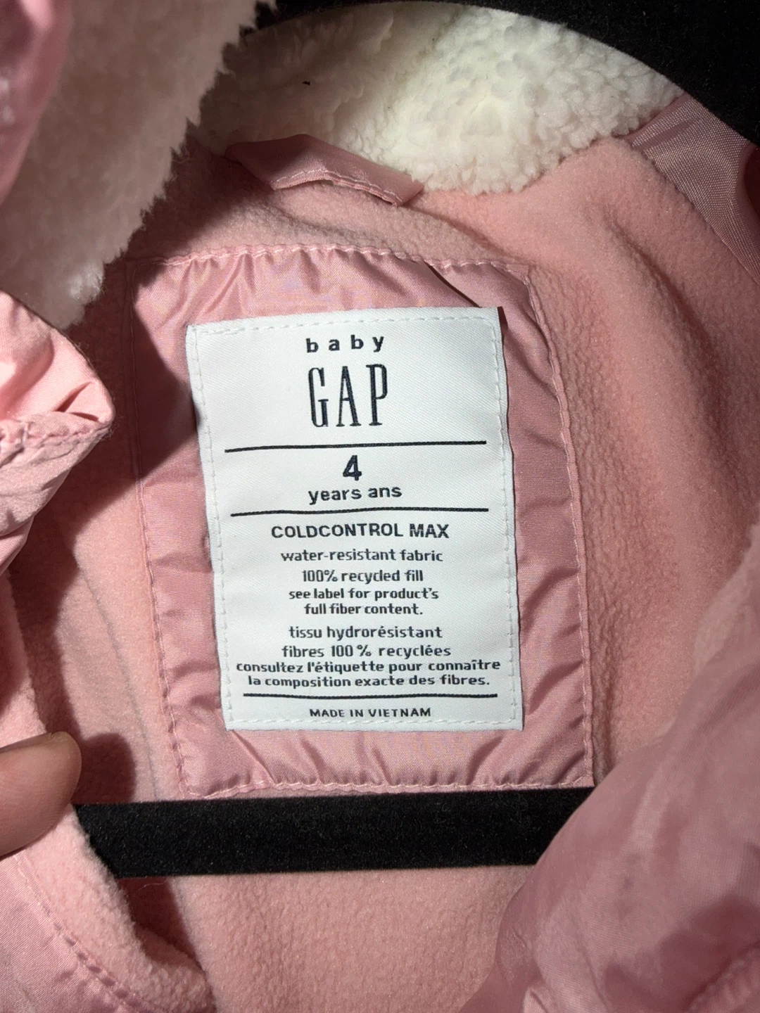 Gap Baby Cold Control Max Puffer Jacket Pink Size 4 Years - photo 2