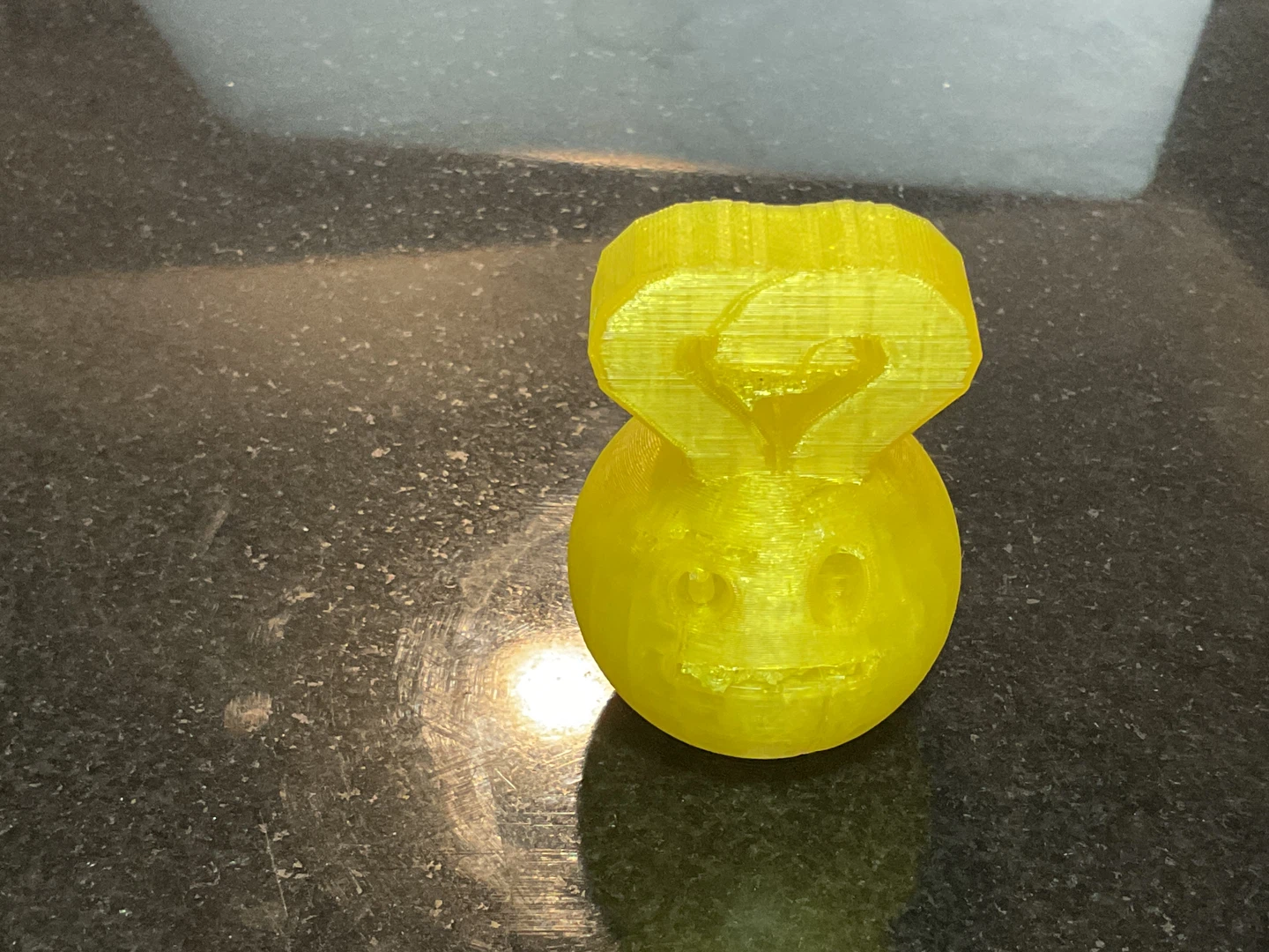 Yellow 3D Printed Figurine
