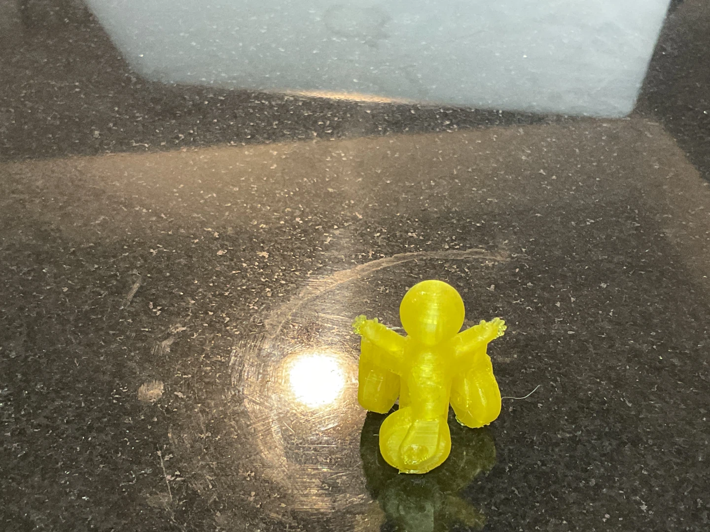Yellow 3D Printed Figure