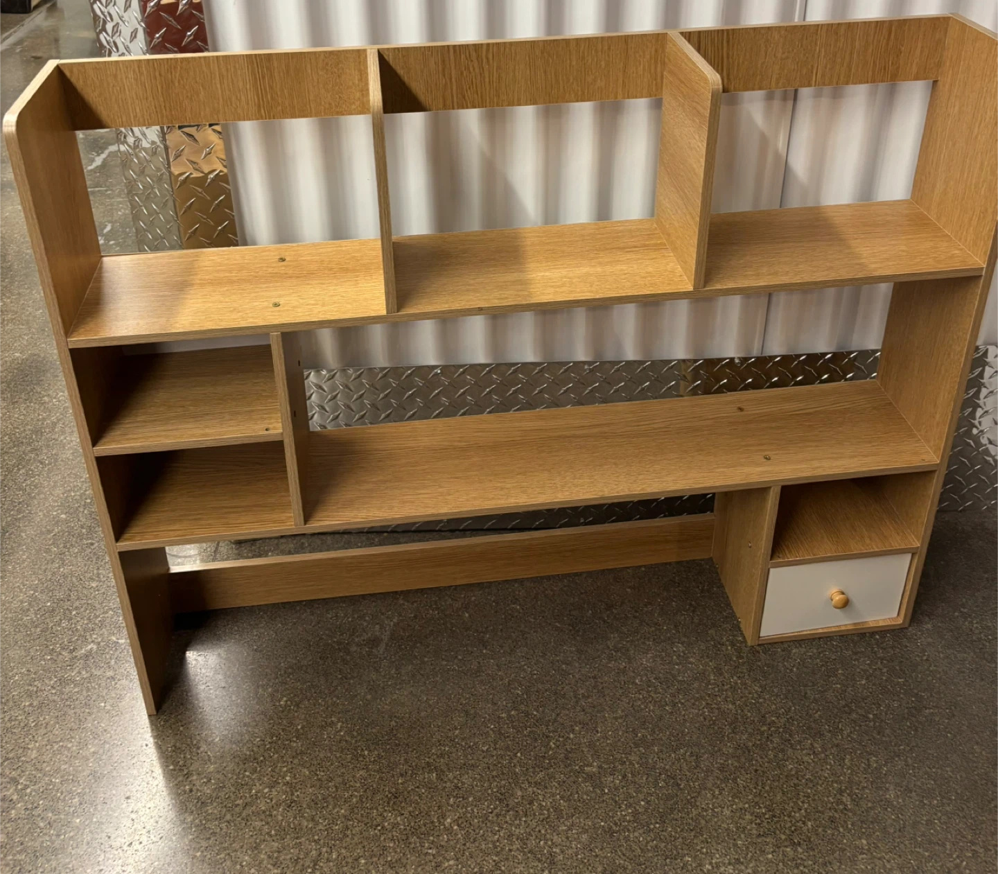 Wood Desk Organizer with Shelves and Drawer - photo 2