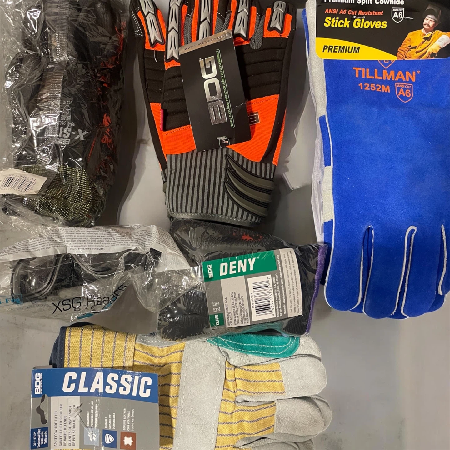 Assorted Safety & Work Gloves