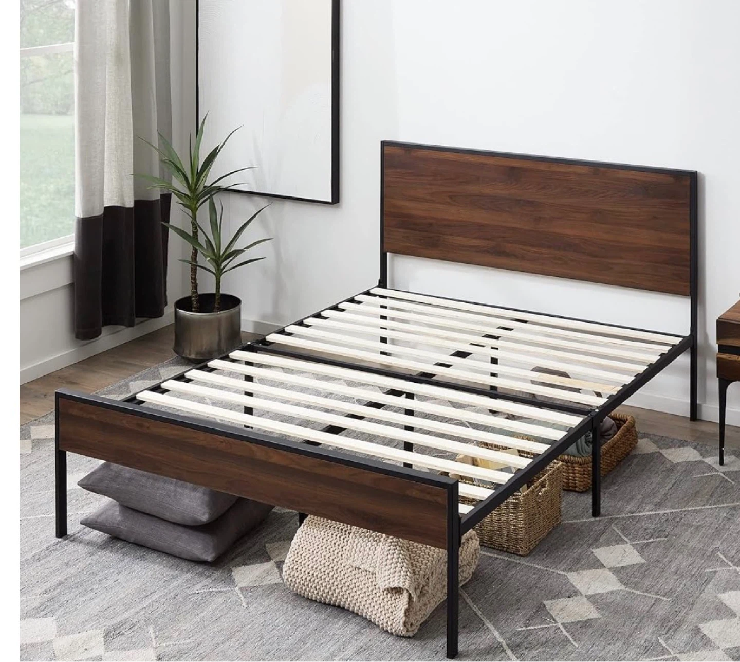 Bed Frame  Queen with Mattress