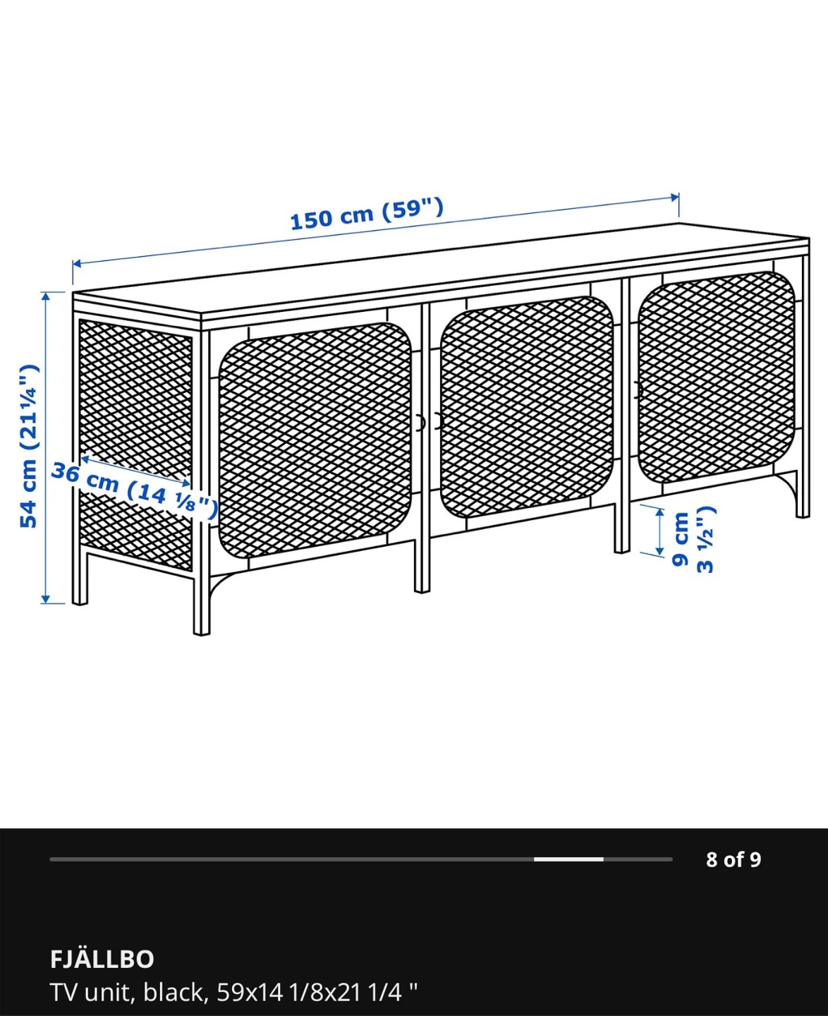 IKEA FJÄLLBO TV Unit - Black/Wood - photo 3