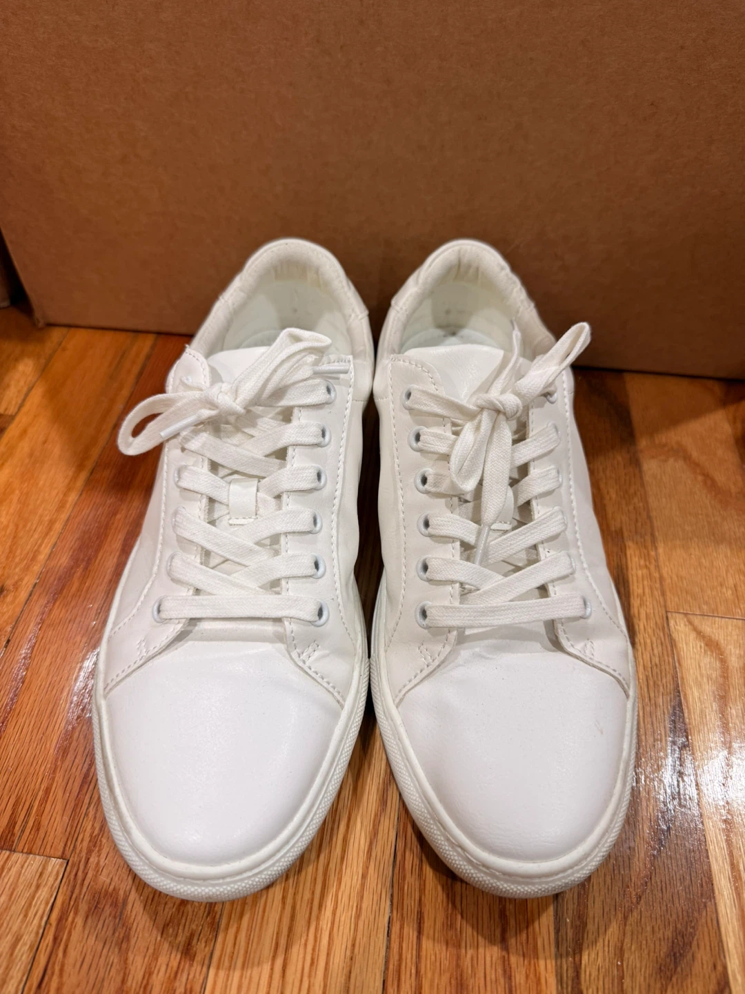 Banana Republic White Lace-Up Sneakers