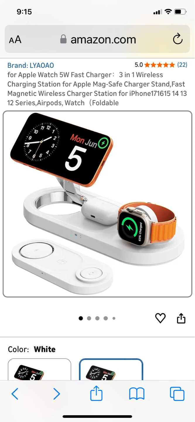 3-in-1 Wireless Charging for Apple Watch, iPhone, AirPods - photo 2