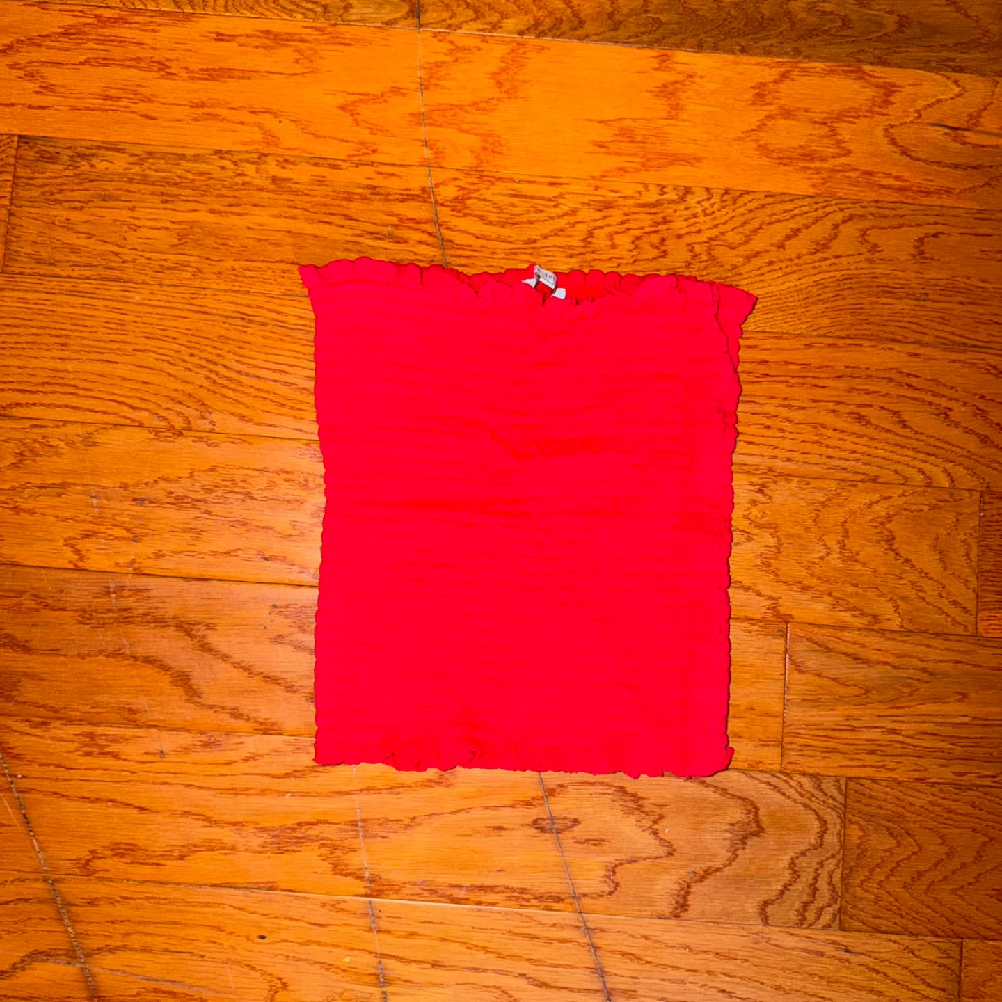 Smock Tube Top Red