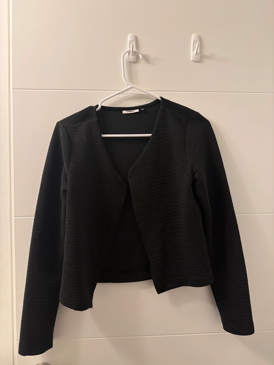 ONLY Black Textured Cropped Cardigan - Size S