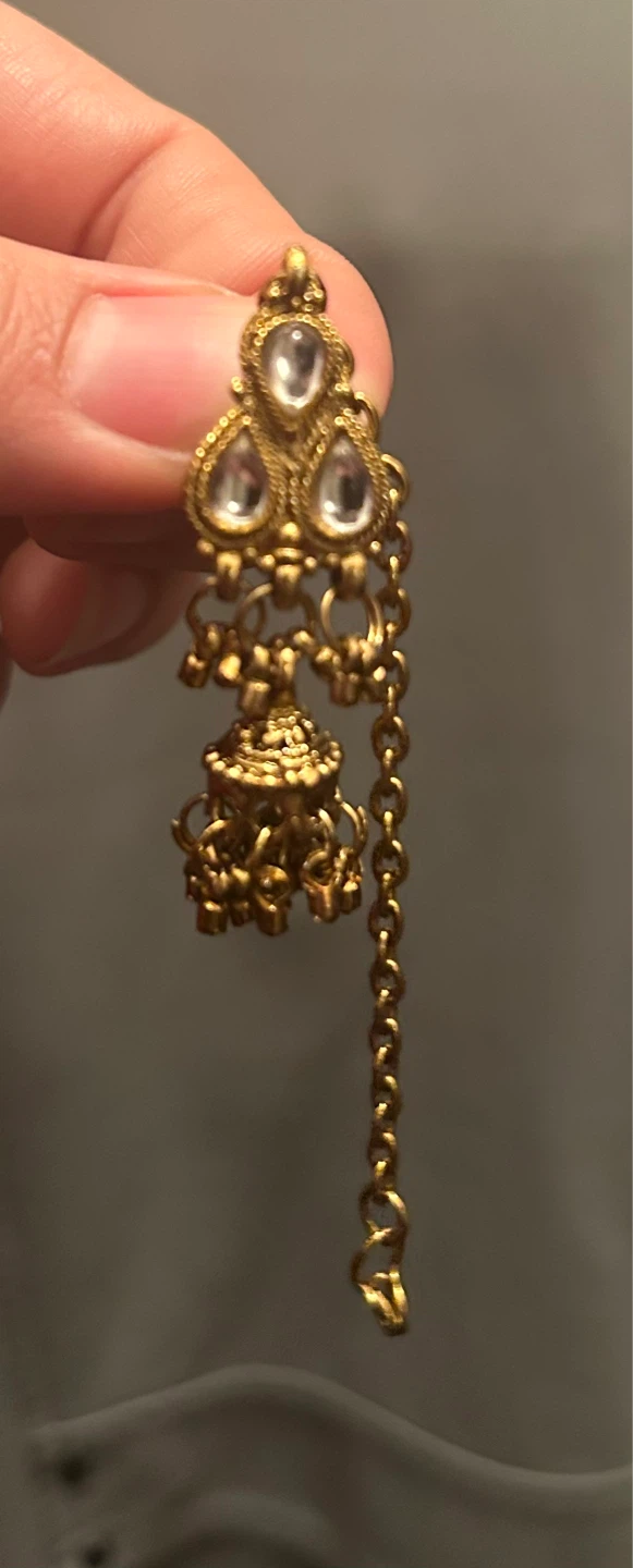Gold-tone Indian Jewellery Drop Earring - photo 2