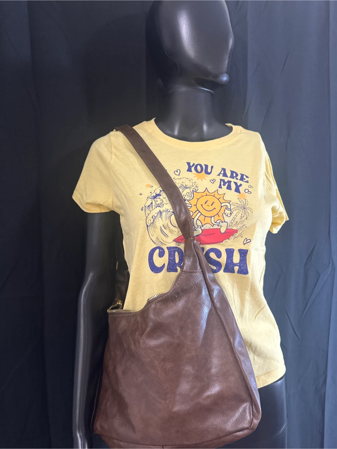 Yellow graphic t-shirt with "You Are My Crush" graphic - photo 2