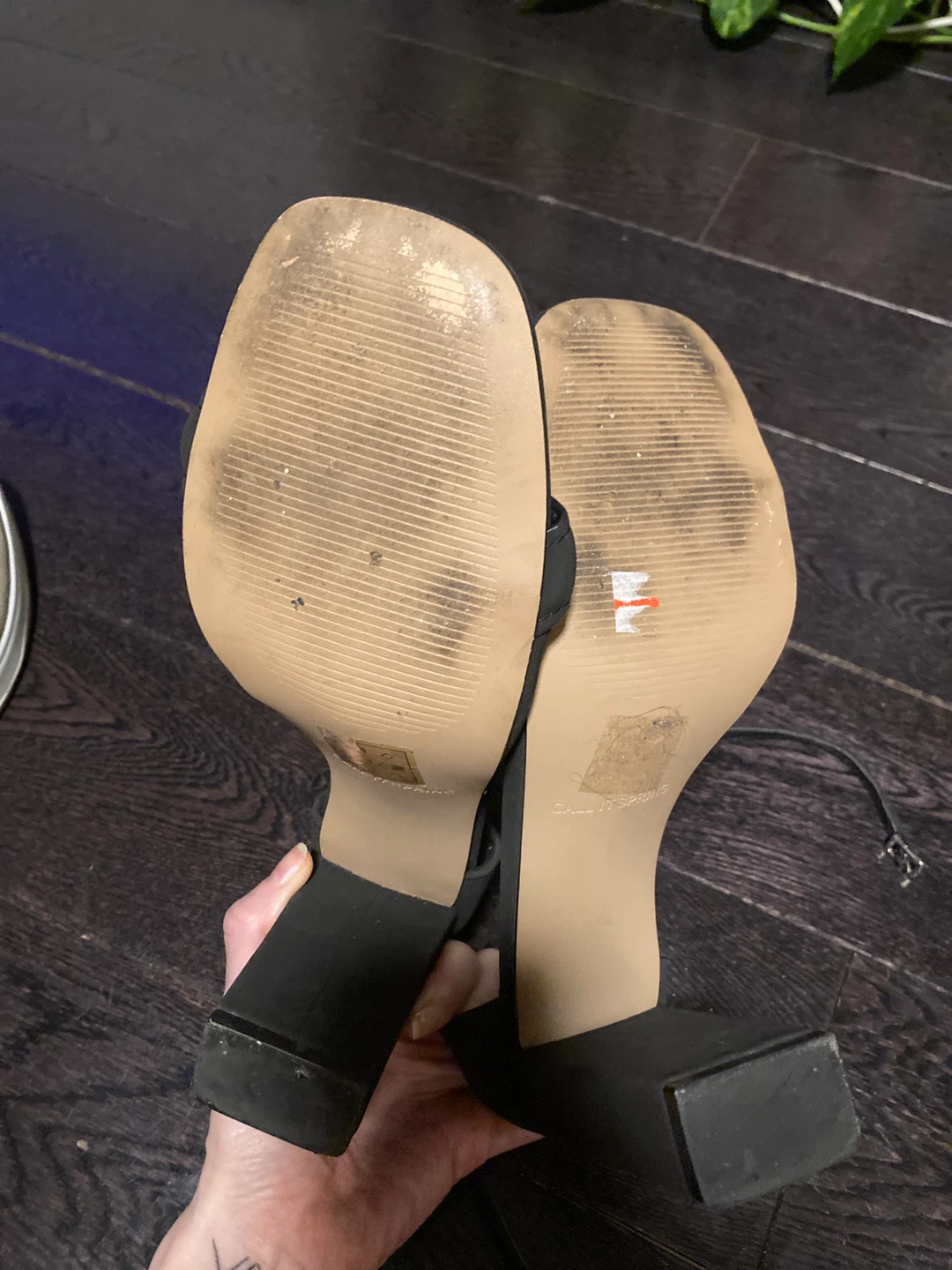 Call It Spring Black Block Heel Sandals Size 9 - photo 4