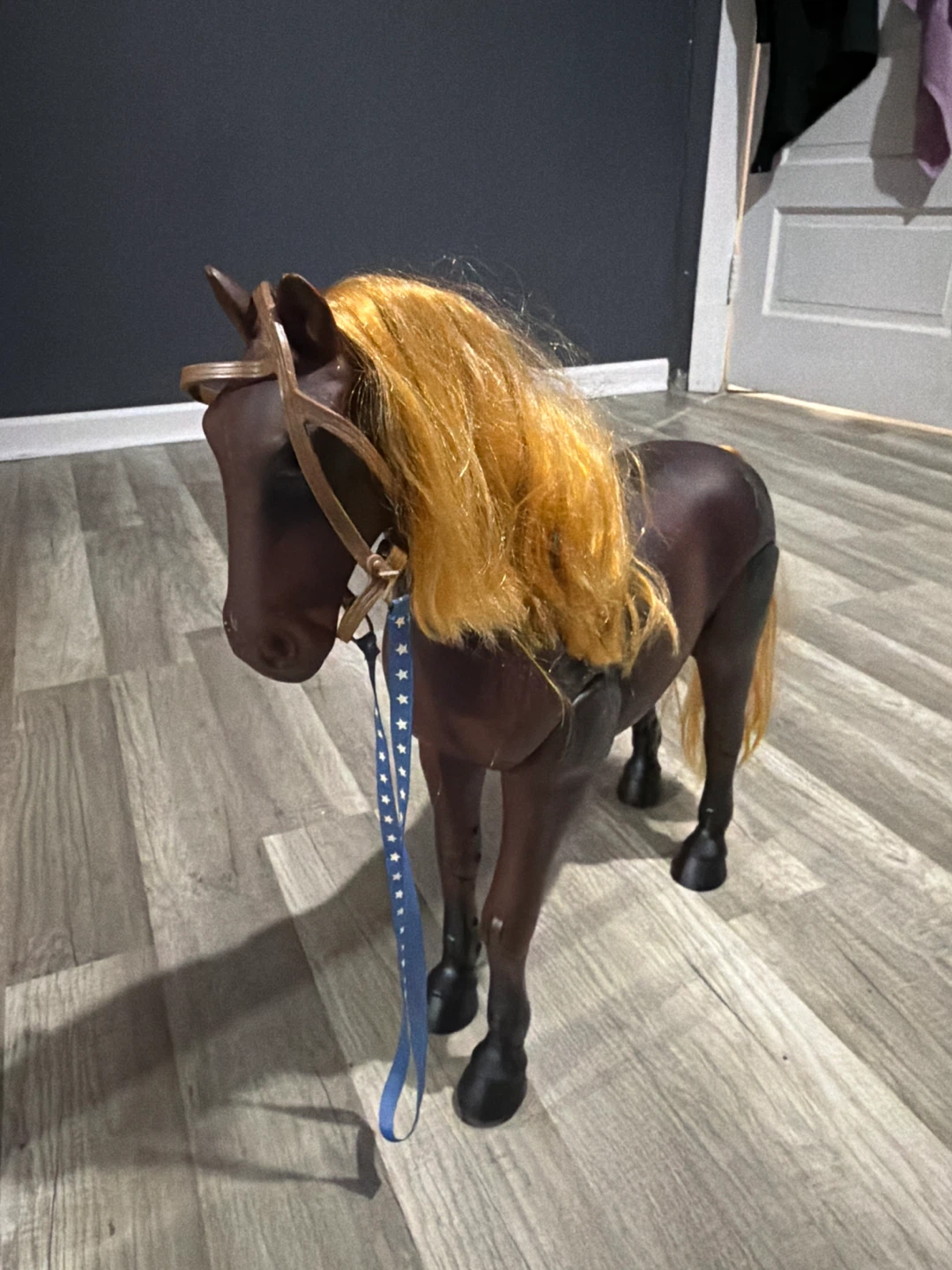 Toy Horse with Bridle and Reins