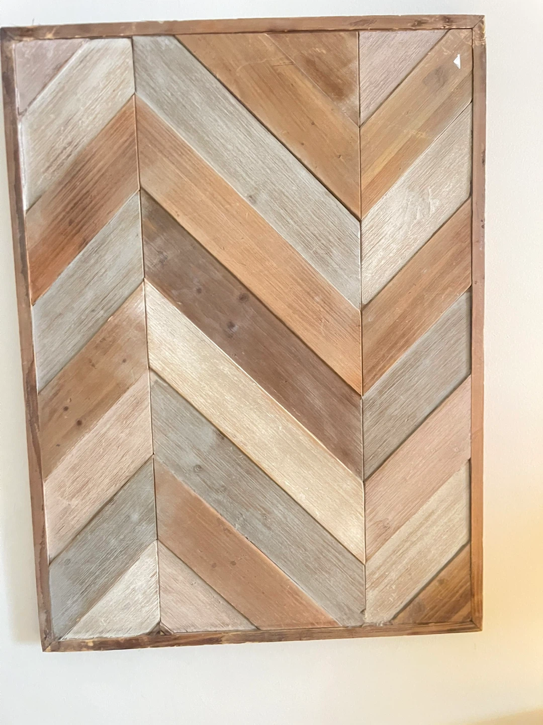 Chevron Wood Wall Art pair of 2