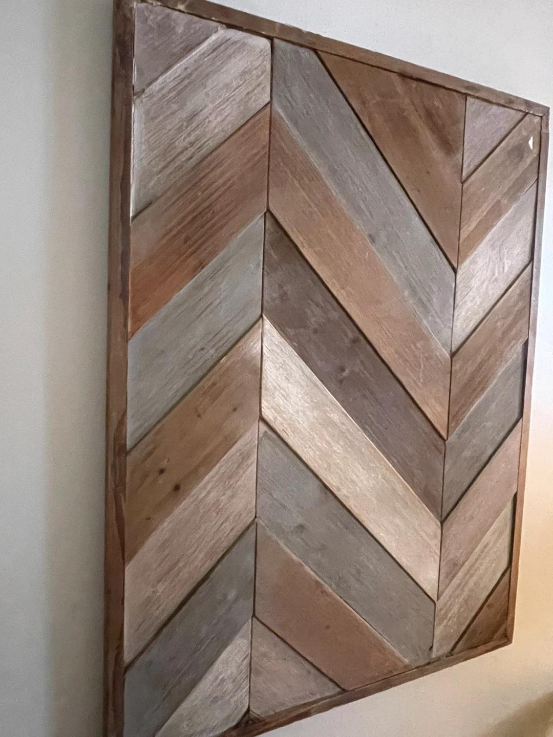 Chevron Wood Wall Art pair of 2 - photo 3