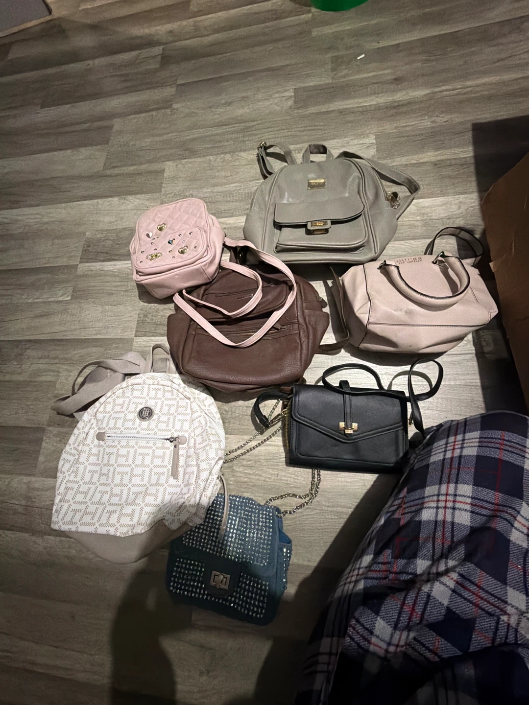 Lot of 7 assorted women's handbags and backpacks