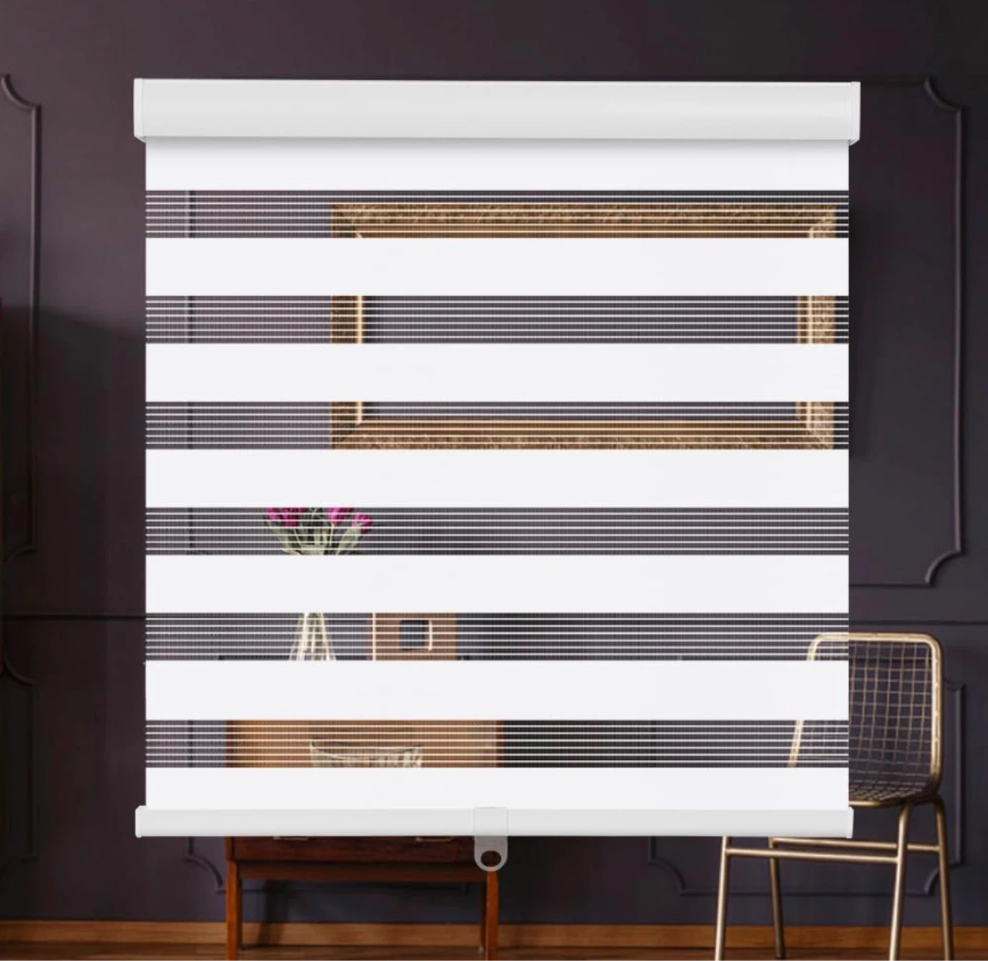 NEW Cordless Zebra Blinds, 61”W x 72”H