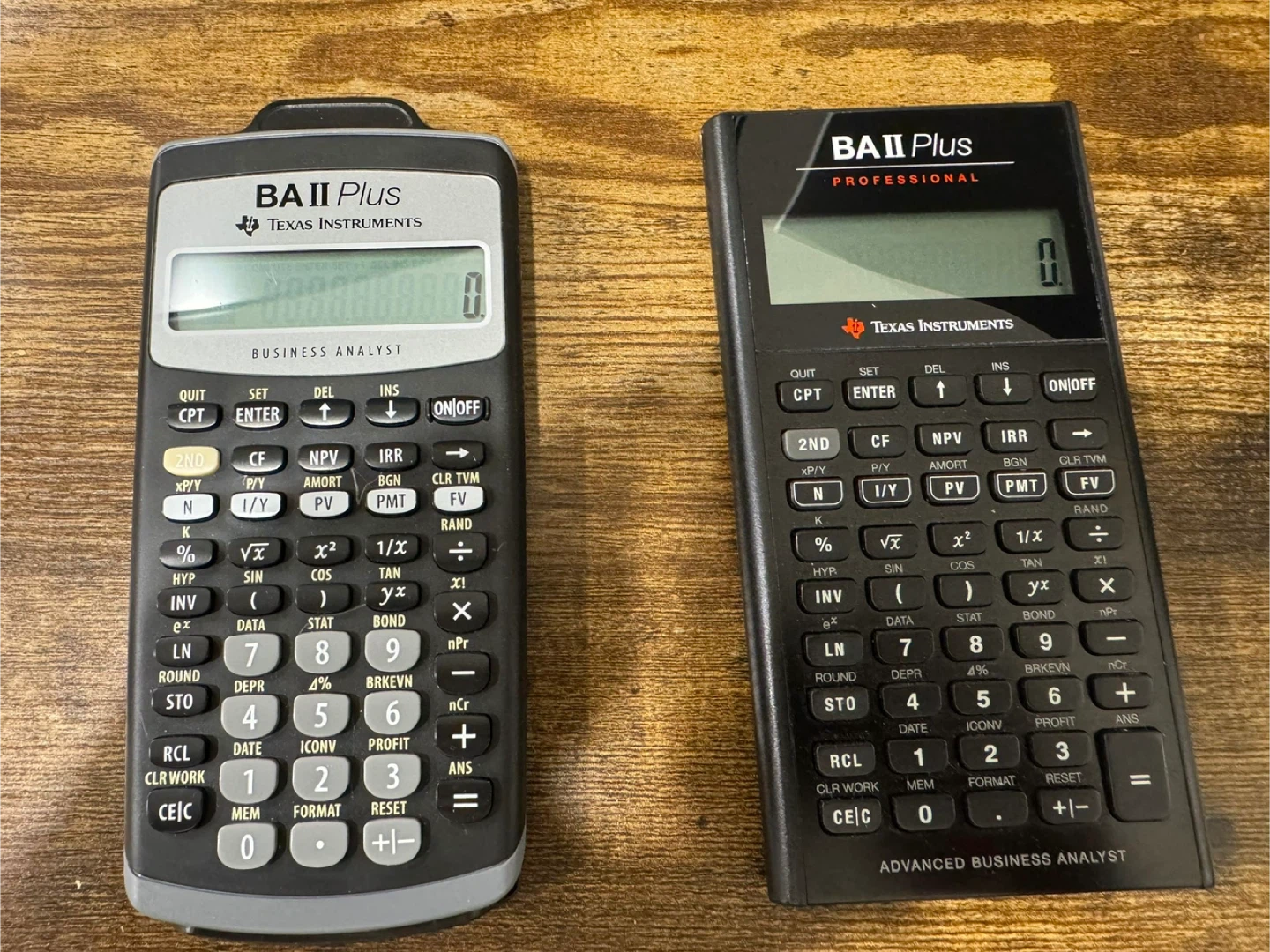 BA II Plus Professional & BA II Plus Business Calculators