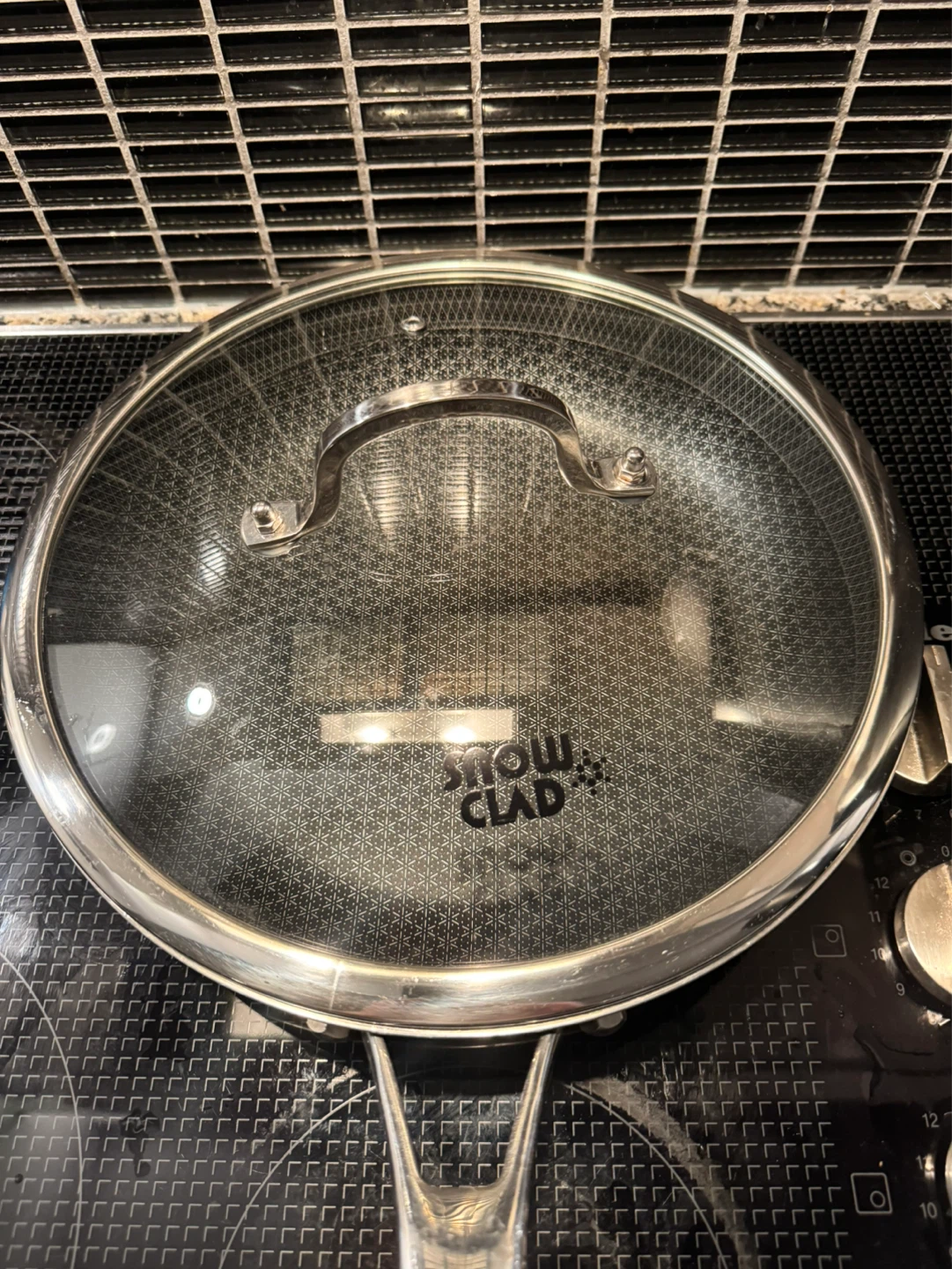 12in Non Stick Stainless Steel Frying Pan with Lid - photo 2